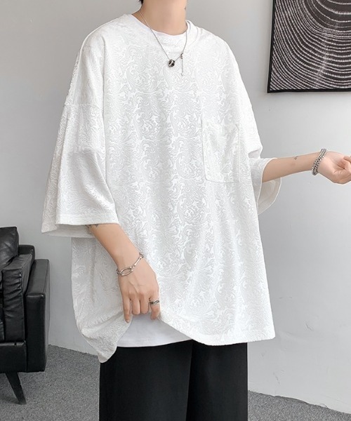 セール】【ユニセックス商品】ペイズリー柄トップス（Tシャツ