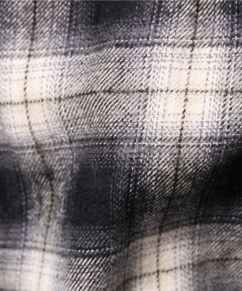 WEGO（ウィゴー）の「WEGO/オンブレチェックノーカラーシャツ　（シャツ/ブラウス・メンズ・ブラック系その他/レッド系その他・MEDIUM/LARGE）」の12枚目の写真