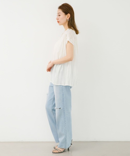 URBAN RESEARCH Sonny Label(アーバンリサーチサニーレーベル)の「クラッシュデニム(デニムパンツ・レディース・ライトブルー・34/36/38)」の9枚目の写真