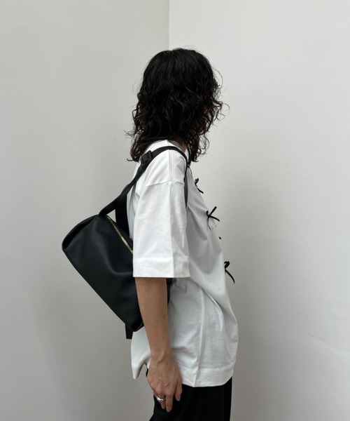 y/m（イム）の「リボンTシャツ（Tシャツ/カットソー・レディース・ホワイト/ブラック・FREE）」の15枚目の写真