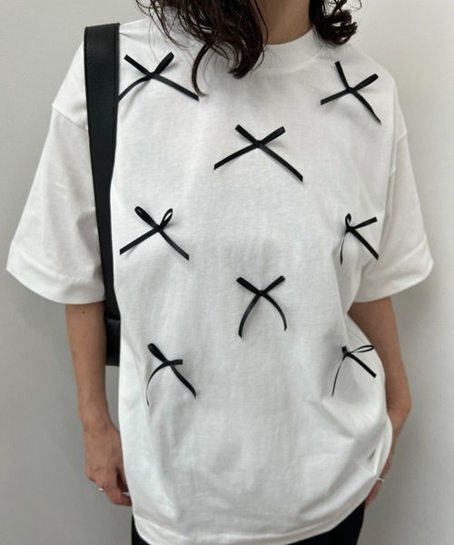 y/m（イム）の「リボンTシャツ（Tシャツ/カットソー・レディース・ホワイト/ブラック・FREE）」の17枚目の写真