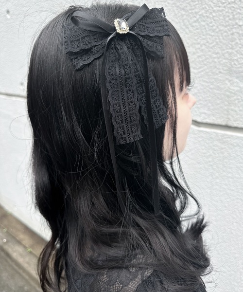 ROJITA（ロジータ）の「レースリボンレイヤードクリップSET（バレッタ