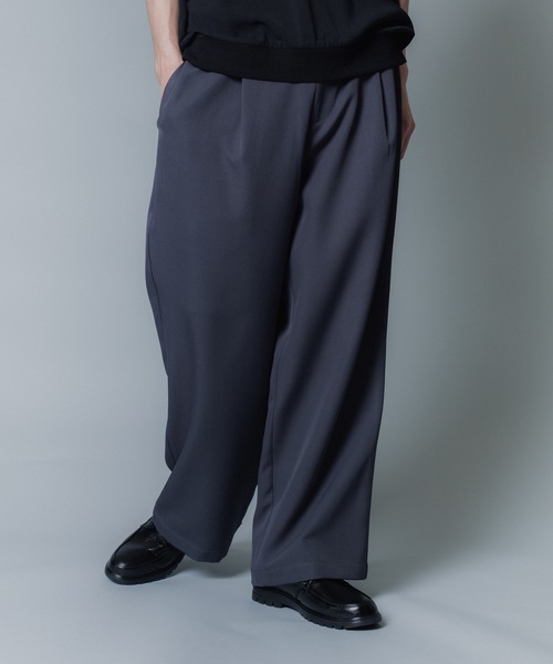 MandO（Auntie Rosa）（エムオー）の「【MandO】アソートワンタックストレートワイドパンツ（スラックス・メンズ・チャコール/ネイビー/ライトグレー/ブラック/グレー系その他/ブラック系その他/ネイビー系・LARGE/MEDIUM/SMALL）」の5枚目の写真