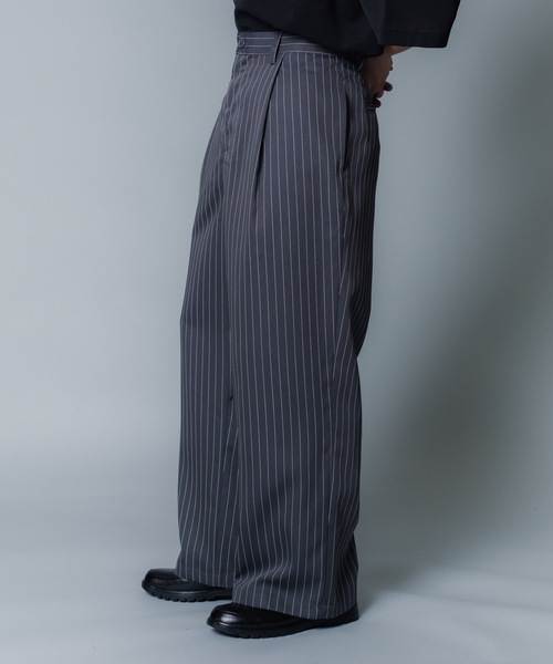 MandO（Auntie Rosa）（エムオー）の「【MandO】アソートワンタックストレートワイドパンツ（スラックス・メンズ・チャコール/ネイビー/ライトグレー/ブラック/グレー系その他/ブラック系その他/ネイビー系・LARGE/MEDIUM/SMALL）」の15枚目の写真