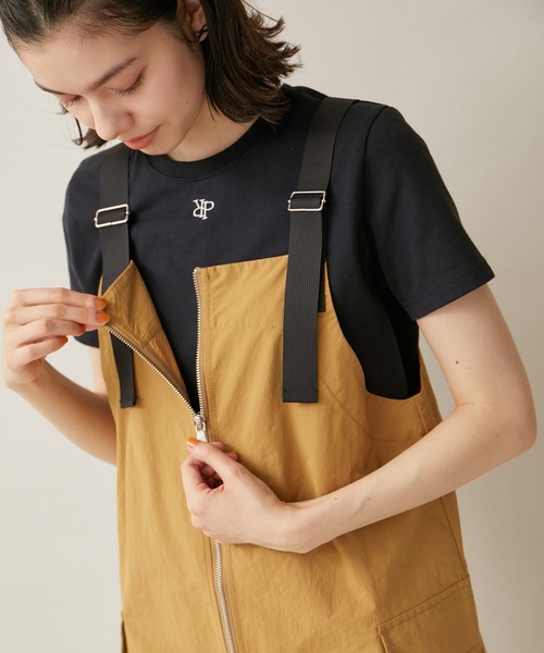 ROPE' PICNIC(ロペピクニック)の「ハーフジップワンピース(ジャンパースカート・レディース・キャメル/カーキ/チャコールグレー・38)」の10枚目の写真
