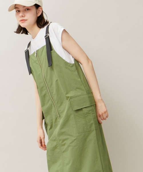 ROPE' PICNIC(ロペピクニック)の「ハーフジップワンピース(ジャンパースカート・レディース・キャメル/カーキ/チャコールグレー・38)」の13枚目の写真