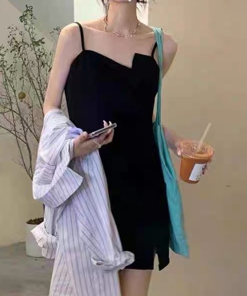 SHEENA(シーナ)の「アシメデコルテミニキャミワンピース(ワンピース・レディース・ブラック・M)」の19枚目の写真