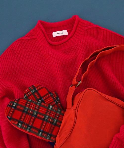 PAR ICI（パーリッシィ）の「チェック フリースミトン（手袋・レディース・レッド/グリーン・FREE）」の10枚目の写真