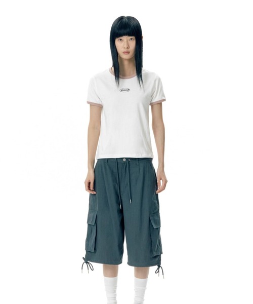 AMESWORLDWIDE(アメスワールドワイド)の「【UNISEX】AMES WORLDWIDE/シンボルロゴT(Tシャツ/カットソー・レディース・ホワイト/ブラック/カーキ・FREE)」の9枚目の写真
