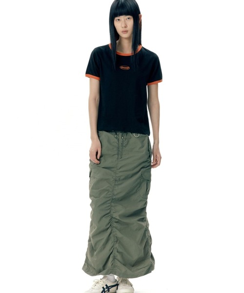 AMESWORLDWIDE(アメスワールドワイド)の「【UNISEX】AMES WORLDWIDE/シンボルロゴT(Tシャツ/カットソー・レディース・ホワイト/ブラック/カーキ・FREE)」の6枚目の写真