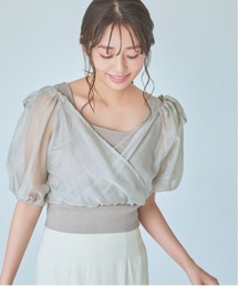 mysty woman | リボンカシュクールプルオーバー　120988(Tシャツ/カットソー)