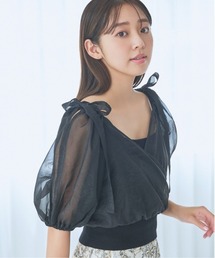 mysty woman | リボンカシュクールプルオーバー 120988(Tシャツ/カットソー)
