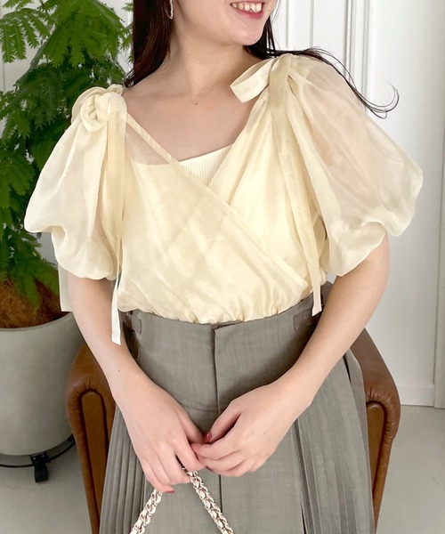 ayane アヤン Tシャツ 2024秋冬新作 綿麻ヘンリーネックボックス