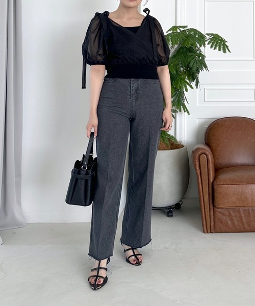 セール】リボンカシュクールプルオーバー 120988（Tシャツ/カットソー