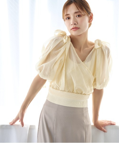 セール】リボンカシュクールプルオーバー 120988（Tシャツ/カットソー