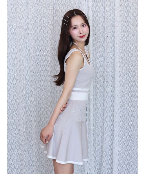 EATME（イートミー）の「ビジューニットワンピース（ワンピース・レディース・ブラック/ブラウン/グレー・FREE）」の8枚目の写真