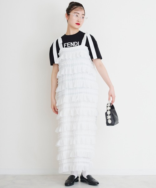 Narcissus（ナルシス）の「【Narcissus】リボンカンカンワンピース（ワンピース・レディース・ホワイト/ブラック・FREE）」の10枚目の写真