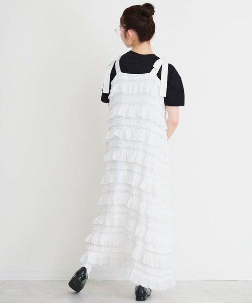 Narcissus（ナルシス）の「【Narcissus】リボンカンカンワンピース（ワンピース・レディース・ホワイト/ブラック・FREE）」の5枚目の写真