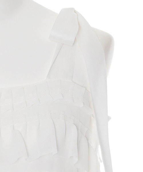 Narcissus（ナルシス）の「【Narcissus】リボンカンカンワンピース（ワンピース・レディース・ホワイト/ブラック・FREE）」の4枚目の写真