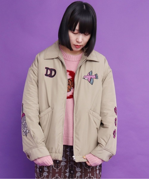 didizizi（ディディジジ）の「DD刺繍JK（ブルゾン・レディース・ベージュ/カーキ/ブラック・FREE）」の8枚目の写真