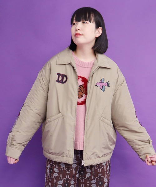 didizizi（ディディジジ）の「DD刺繍JK（ブルゾン・レディース・ベージュ/カーキ/ブラック・FREE）」の10枚目の写真