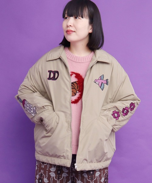 didizizi（ディディジジ）の「DD刺繍JK（ブルゾン・レディース・ベージュ/カーキ/ブラック・FREE）」の17枚目の写真