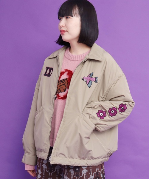 didizizi（ディディジジ）の「DD刺繍JK（ブルゾン・レディース・ベージュ/カーキ/ブラック・FREE）」の18枚目の写真