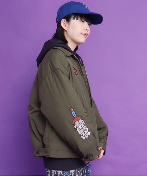 didizizi（ディディジジ）の「DD刺繍JK（ブルゾン・レディース・ベージュ/カーキ/ブラック・FREE）」の6枚目の写真