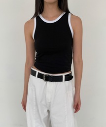 Didot.showroom | バイカラーラウンドヘムタンク(タンクトップ)