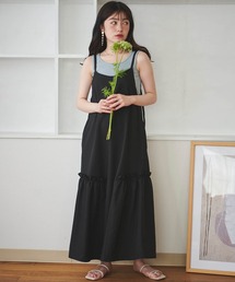 【150㎝前後の小柄さんサイズ】サイドギャザーキャミワンピース