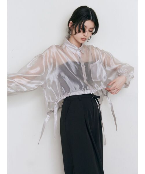 MURUA(ムルーア)の「ヘムドロストシアーシャツ(シャツ/ブラウス・レディース・ピンク/グレー/ホワイト/その他1/その他2・FREE)」の9枚目の写真