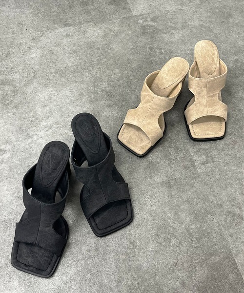 セール】チャンキーヒールサンダル／chunky heel sandal