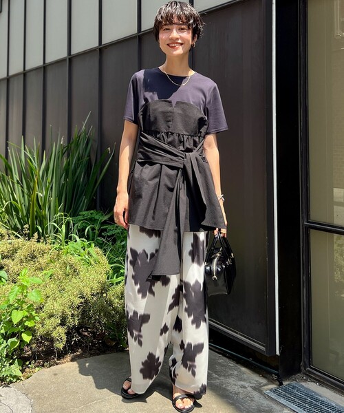 NOLLEY'S　ワイドパンツ　雑誌掲載商品　半額以下です！ セール】◇【WEB限定】《セットアップ対応》ジュピターインゴム