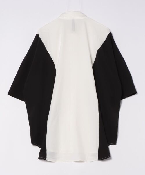 HALHAM（ハルハム）の「ワイドシルエットバイカラー 半袖 シャツ【IR】（シャツ/ブラウス・メンズ・ブラック/チャコールグレー/ホワイト・L/XL/M）」の9枚目の写真