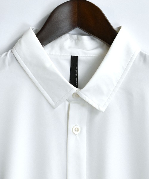 HALHAM（ハルハム）の「ワイドシルエットバイカラー 半袖 シャツ【IR】（シャツ/ブラウス・メンズ・ブラック/チャコールグレー/ホワイト・L/XL/M）」の5枚目の写真