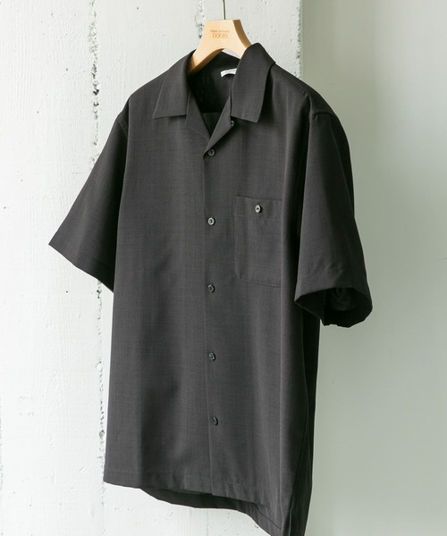 URBAN RESEARCH DOORS（アーバンリサーチドアーズ）の「『速乾』ドライタッチオープンカラーシャツ（シャツ/ブラウス・メンズ・カーキ/ネイビー/ブラウン・MEDIUM/LARGE）」の2枚目の写真