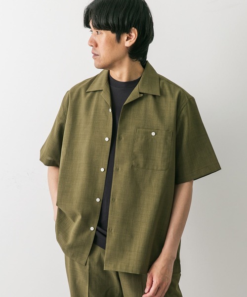 URBAN RESEARCH DOORS（アーバンリサーチドアーズ）の「『速乾』ドライタッチオープンカラーシャツ（シャツ/ブラウス・メンズ・カーキ/ネイビー/ブラウン・MEDIUM/LARGE）」の5枚目の写真