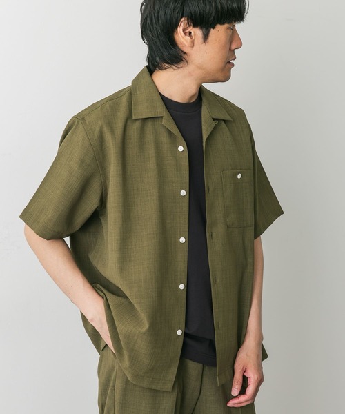 URBAN RESEARCH DOORS（アーバンリサーチドアーズ）の「『速乾』ドライタッチオープンカラーシャツ（シャツ/ブラウス・メンズ・カーキ/ネイビー/ブラウン・MEDIUM/LARGE）」の7枚目の写真