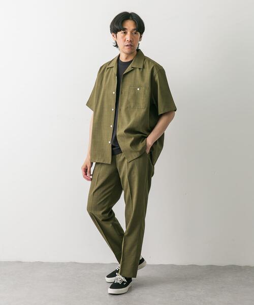 URBAN RESEARCH DOORS(アーバンリサーチドアーズ)の「『速乾』ドライタッチオープンカラーシャツ(シャツ/ブラウス・メンズ・カーキ/ネイビー/ブラウン・MEDIUM/LARGE)」の4枚目の写真