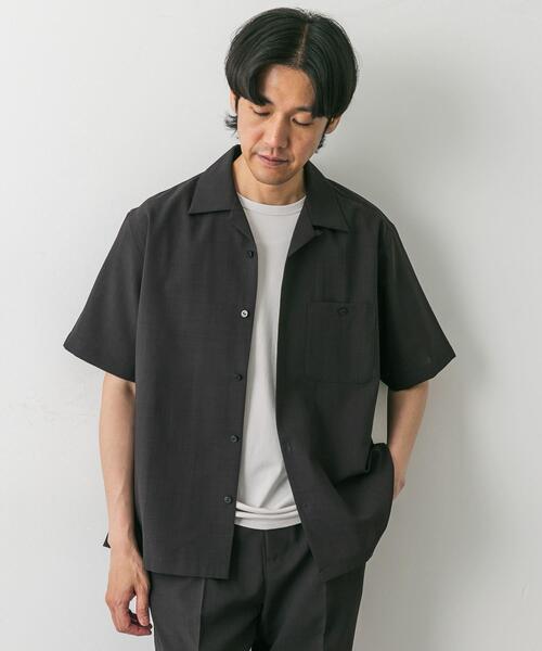 URBAN RESEARCH DOORS(アーバンリサーチドアーズ)の「『速乾』ドライタッチオープンカラーシャツ(シャツ/ブラウス・メンズ・カーキ/ネイビー/ブラウン・MEDIUM/LARGE)」の8枚目の写真