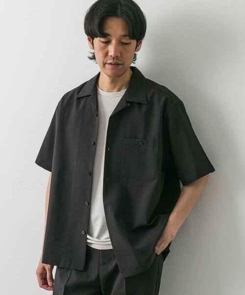 URBAN RESEARCH DOORS(アーバンリサーチドアーズ)の「『速乾』ドライタッチオープンカラーシャツ(シャツ/ブラウス・メンズ・カーキ/ネイビー/ブラウン・MEDIUM/LARGE)」の9枚目の写真