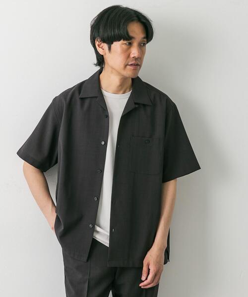 URBAN RESEARCH DOORS(アーバンリサーチドアーズ)の「『速乾』ドライタッチオープンカラーシャツ(シャツ/ブラウス・メンズ・カーキ/ネイビー/ブラウン・MEDIUM/LARGE)」の10枚目の写真