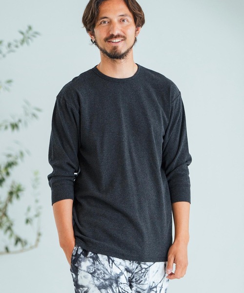 Magine(マージン)の「mlt4787-Span Fraise 3-4 Sleeve Cut Sew 7分袖Tシャツ(Tシャツ/カットソー・メンズ・ブラック/チャコール/ホワイト・44/46/48)」の17枚目の写真