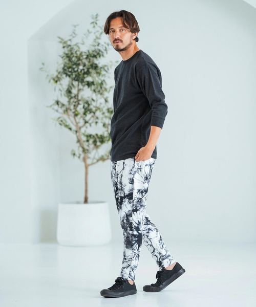 Magine(マージン)の「mlt4787-Span Fraise 3-4 Sleeve Cut Sew 7分袖Tシャツ(Tシャツ/カットソー・メンズ・ブラック/チャコール/ホワイト・44/46/48)」の19枚目の写真