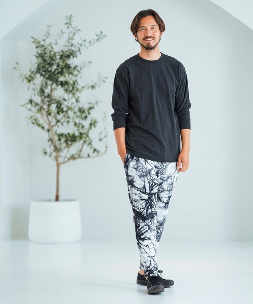 Magine(マージン)の「mlt4787-Span Fraise 3-4 Sleeve Cut Sew 7分袖Tシャツ(Tシャツ/カットソー・メンズ・ブラック/チャコール/ホワイト・44/46/48)」の20枚目の写真
