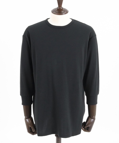 Magine(マージン)の「mlt4787-Span Fraise 3-4 Sleeve Cut Sew 7分袖Tシャツ(Tシャツ/カットソー・メンズ・ブラック/チャコール/ホワイト・44/46/48)」の21枚目の写真