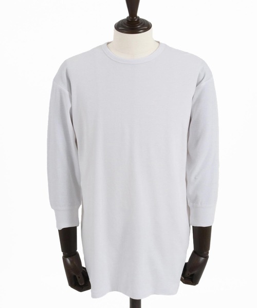 Magine(マージン)の「mlt4787-Span Fraise 3-4 Sleeve Cut Sew 7分袖Tシャツ(Tシャツ/カットソー・メンズ・ブラック/チャコール/ホワイト・44/46/48)」の22枚目の写真