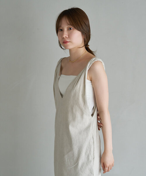 gemeil（ジェムイル）の「《再値下げ》【CEPIE.×gemeil】リネンツイストワンピース（ワンピース・レディース・アイボリー/ブラック・SMALL/MEDIUM）」の22枚目の写真