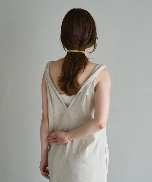 gemeil（ジェムイル）の「《再値下げ》【CEPIE.×gemeil】リネンツイストワンピース（ワンピース・レディース・アイボリー/ブラック・SMALL/MEDIUM）」の21枚目の写真