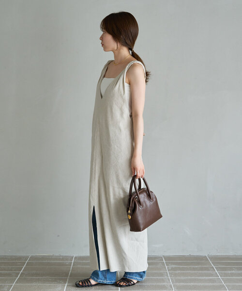 gemeil（ジェムイル）の「《再値下げ》【CEPIE.×gemeil】リネンツイストワンピース（ワンピース・レディース・アイボリー/ブラック・SMALL/MEDIUM）」の19枚目の写真